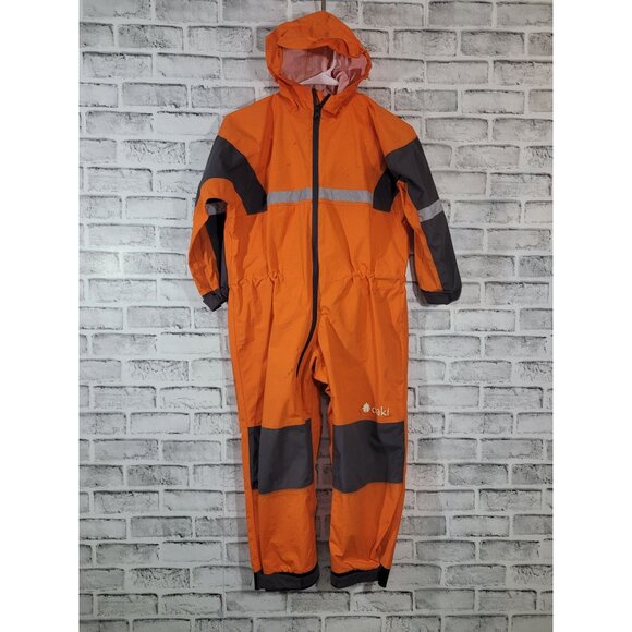 Oaki Unisex Childs One-Piece Rain & Trail Suit Orange size 8/9 Waterproof READ - Picture 1 of 5